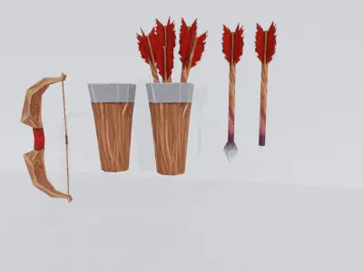 Archary kit Low-poly 3D model