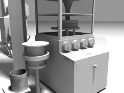 Pharmaceutical machinery 3D model