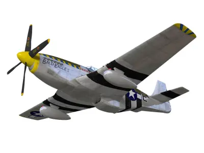 North American P-51B Mustang 3D model