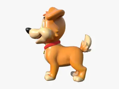 Cartoon Dog Low-poly 3D model