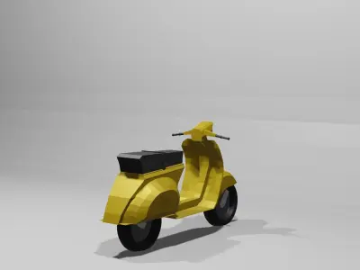  Vespa Scooter low-poly 3D Model Low-poly 3D model 3D model