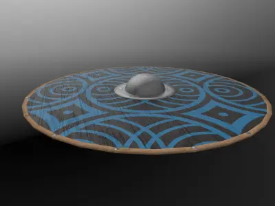 Viking Round Shield Low-poly 3D model purchase