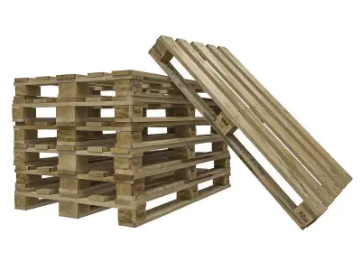 Wooden Pallet 3D model 4
