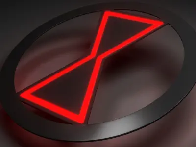 black widow logo Low-poly 3D model
