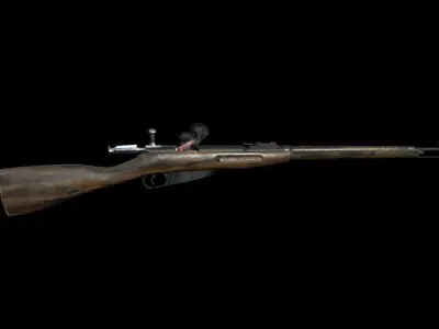 Mosin Nagant Low-poly 3D model buy