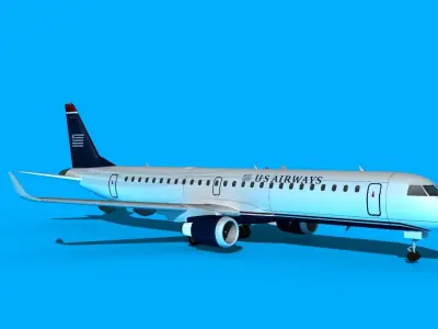 Embraer Emb-190 US Airways 3D model