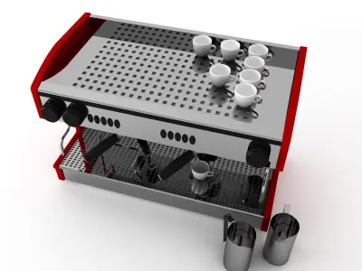 Cafe Coffee Machine for barista 3D model