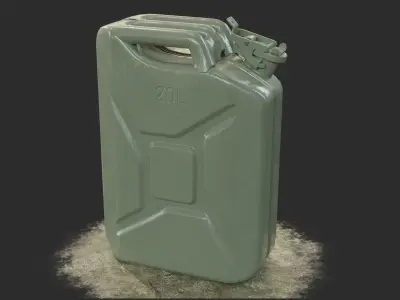 Gameready PBR Jerrycan Low-poly 3D model purchase