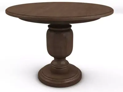 old round center table Low-poly 3D model