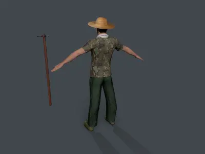 farmer avatar Low-poly 3D model