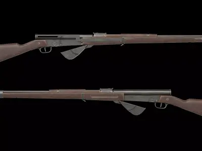RSC M1917 semi-automatic rifle Low-poly 3D model