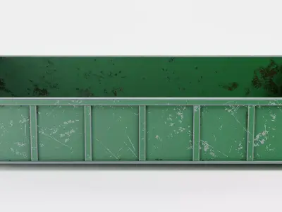 Skip V5 - Realistic Metal Waste Container 3D model