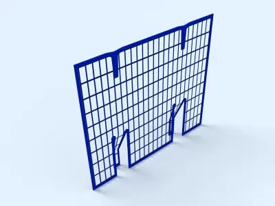 Brick guard for scaffolding Low-poly 3D model