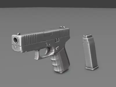 glock 19x pistol Low-poly 3D model
