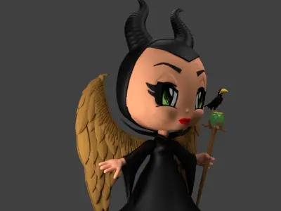 Maleficent Cartoon 3D 3D model