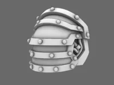 Space Knights V1 Exterminator Shoulder Pads Type A 3D print model