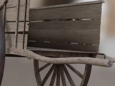 Medieval Wagon 3D model buy