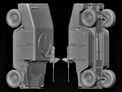 humvee hummer military vehicle static model 3D print model