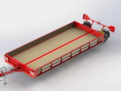 WG 0027 - Low bed trailer 3D model