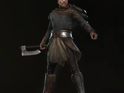 Celtic Warrior With Axe Seems Like Mcgregor Conor Ready To Use  3D model