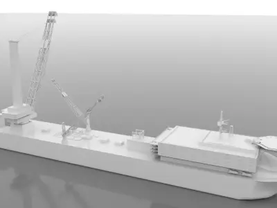 SHIP SHUJAA 2000 vessel in the Oil service  PSV segment 3D model