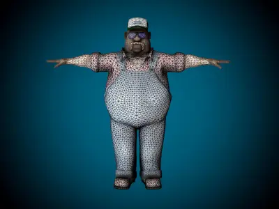 Mr Globetrotter Male Character PRO Low-poly 3D model