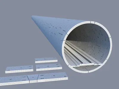 Railway Tunnel 3D model