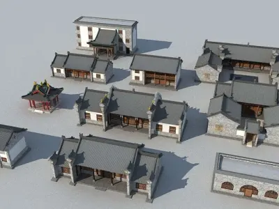 Chinese architecture 3D model