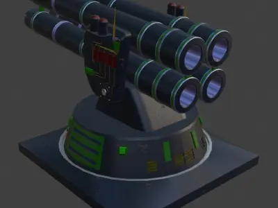 TD Tower 006 Missile Launcher Low-poly 3D model