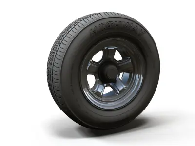Dodge highpoly wheel 3D model