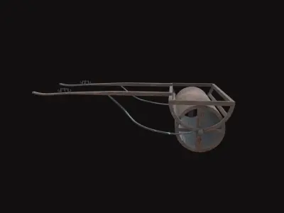 Medieval Roller Low-poly 3D model