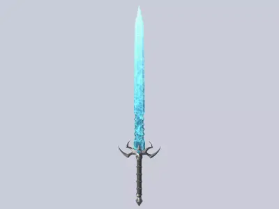 Ice blade Low-poly 3D model