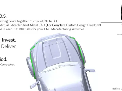 2025 GMC SIERRA 2500HD datamen X-BOW Series Front Bumper 3D CAD Free 3D model