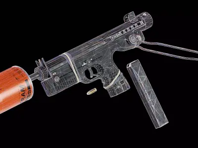 KOMMANDO-LDP RHUZI Low-poly 3D model
