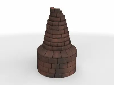  stylized bell furnace 3D model
