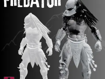 Silent Hunt STL File Minimal Predator 3D print model