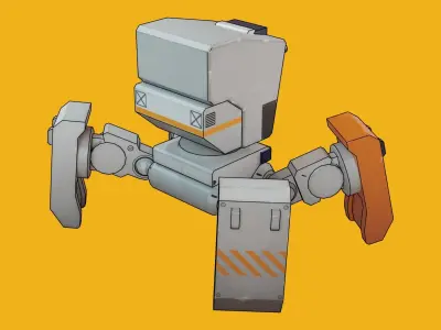Patrol bot  Low-poly 3D model