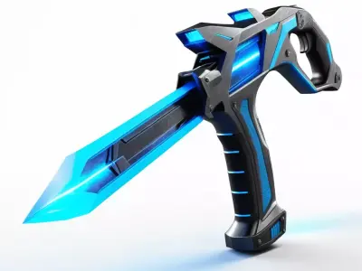 Futuristic Energy Blade Weapon 3D model
