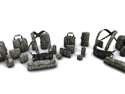 Military Pouch Pack Vol 1 3D model