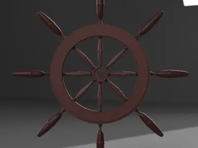 Ship wheel 1 3D model