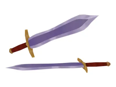 Long Sword - Hand Painted 3D model