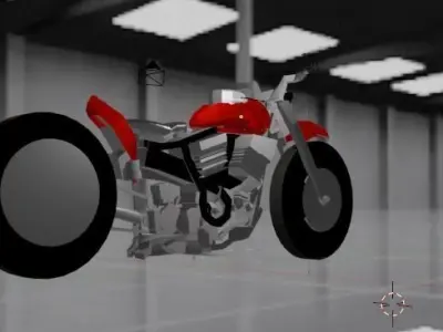Bike 3d model with hdr image Low-poly 3D model