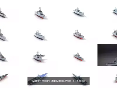 Modern Military Ship Models Pack