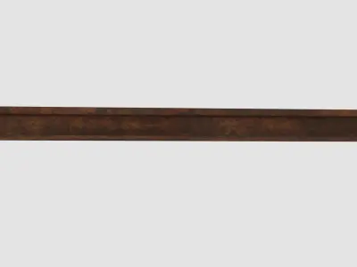 Rail profile 3D model Low-poly 3D model