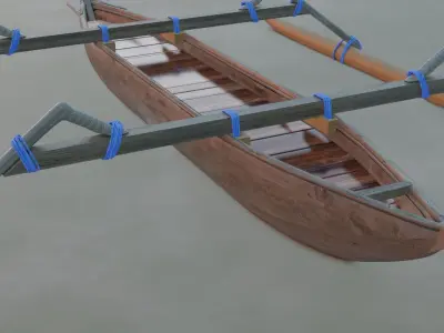 boat fishing Free low-poly 3D model