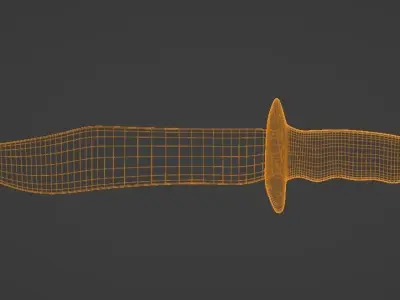 Hunting Knife 3d model  Free low-poly 3D model