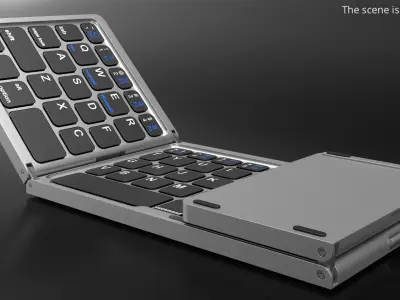 Wireless Folding Bluetooth Keyboard 3D model