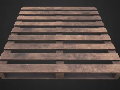Wooden pallet Low-poly 3D model purchase