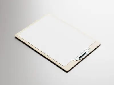 clipboard Low-poly 3D model