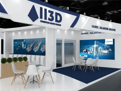 Exhibition Stand Stall Three Side Open 12X13 3D model